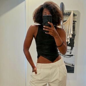 Fora Faux Leather Top